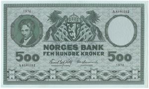 500 kroner 1976 A.6103312. Kv.01