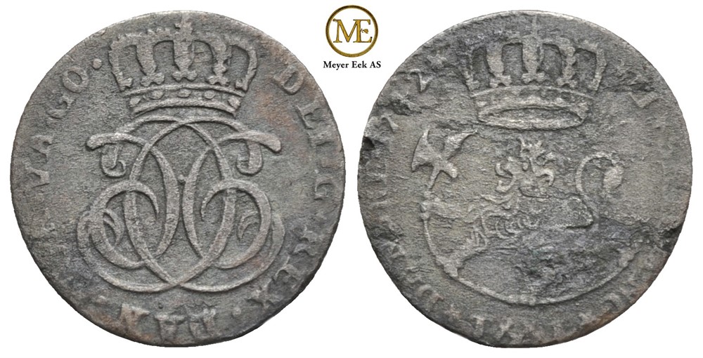2 skilling 1742 Christian VI. Kv.1