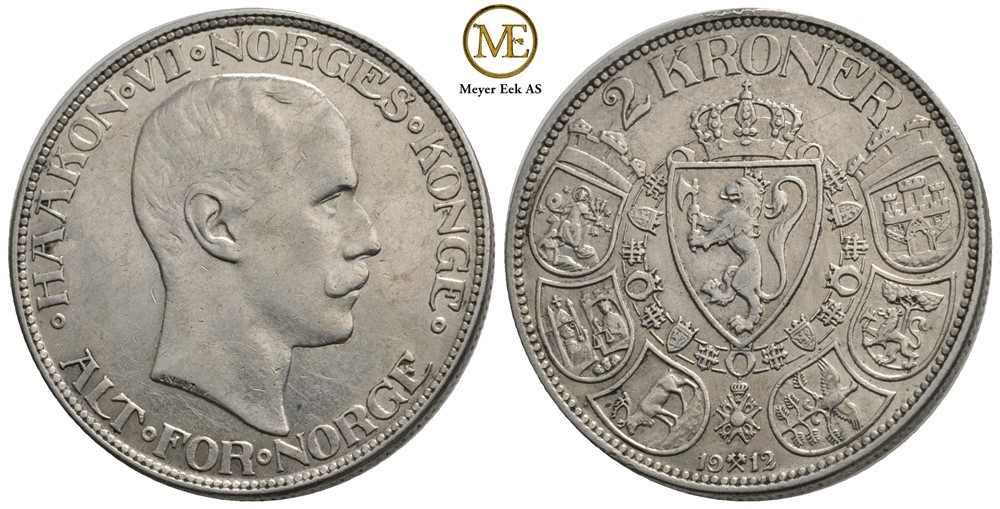 2 kroner 1912 Haakon VII. Kv.01