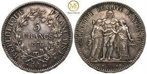 5 Francs 1876 A. Kv.01