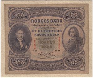 100 kroner 1944 C.4619226. Kv.01