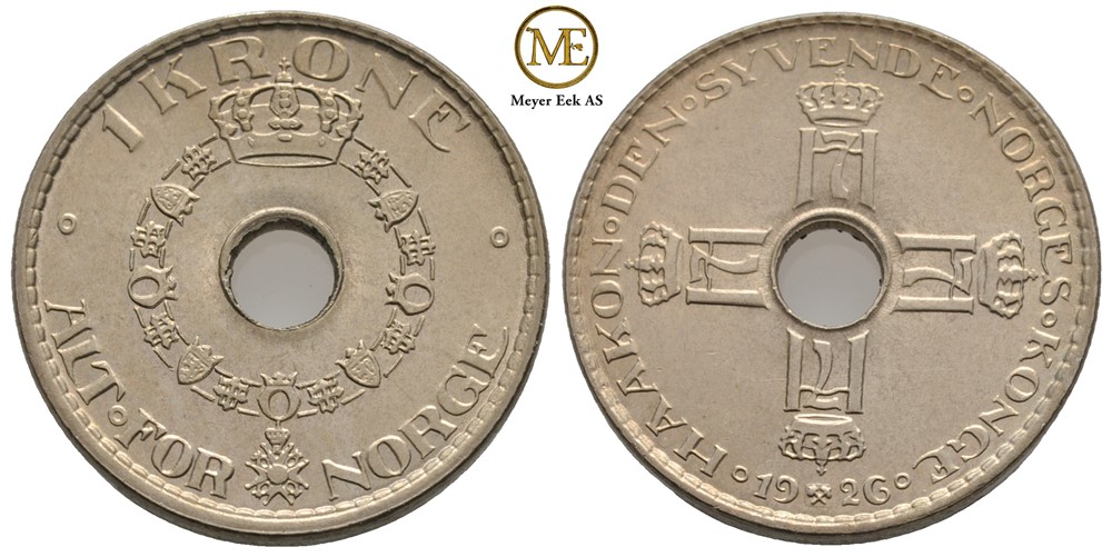 1 krone 1925 Haakon VII. Kv.0