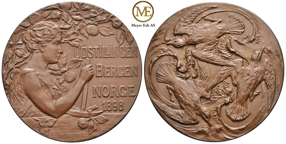 Industriutstillingen i Bergen 1898. Hammer. Kvist.115. Bronse. I pen  org.eske. Kv.0