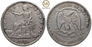 Trade dollar 1877. Kv.1