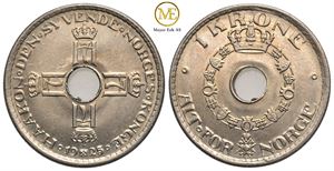 1 krone 1925 Haakon VII. Kv.0