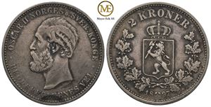 2 kroner 1897 Oscar II. Kv.1/1+