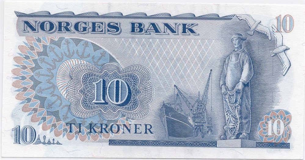 10 kroner 1981 HH erstatningsseddel. Kv.0