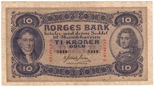 10 kroner 1935 T.8746723. Kv.1