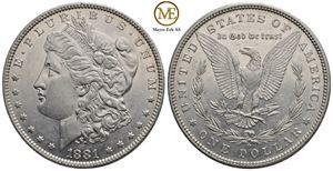 Morgan dollar 1881 S. Kv.01