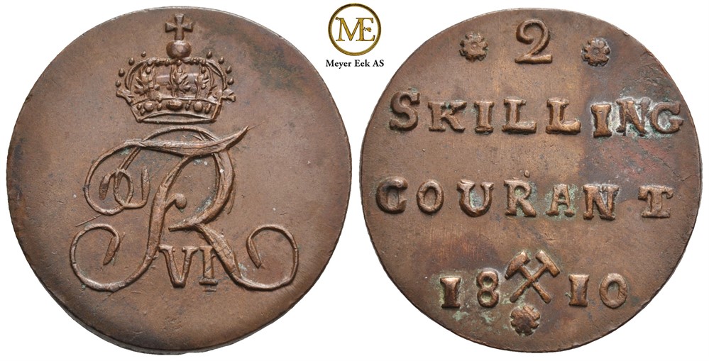 2 skilling 1810 Frederik VI. NMD.5a. Kv.01