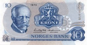 10 kroner 1973 QL erstatning ex. Skilling 6.10.18