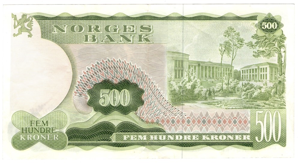 500 kroner 1978 Z. Erstatningsseddel. Kv.1/1+