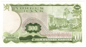 500 kroner 1978 Z. Erstatningsseddel. Kv.1/1+