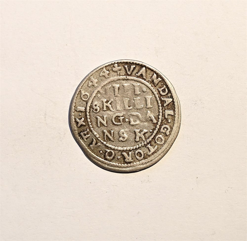 Norge 8 skilling 1644 kv 1/1+