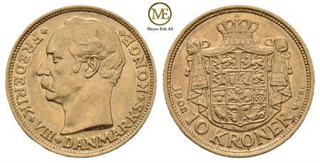 10 kroner 1908 Frederik VIII. Kv.01