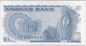 10 kroner 1978 HD erstatningsseddel. Kv.0