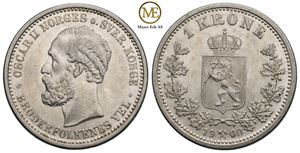 1 krone 1900 Oscar II. Kv.0/01