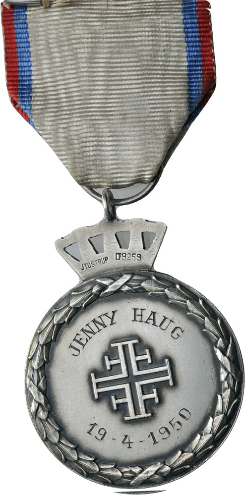 Oslo turnforening medalje i sølv. Kv.0/01