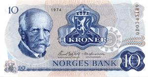 10 kroner 1974 QD erstatning