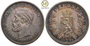 1 krone 1904 Oscar II.  Kv.01