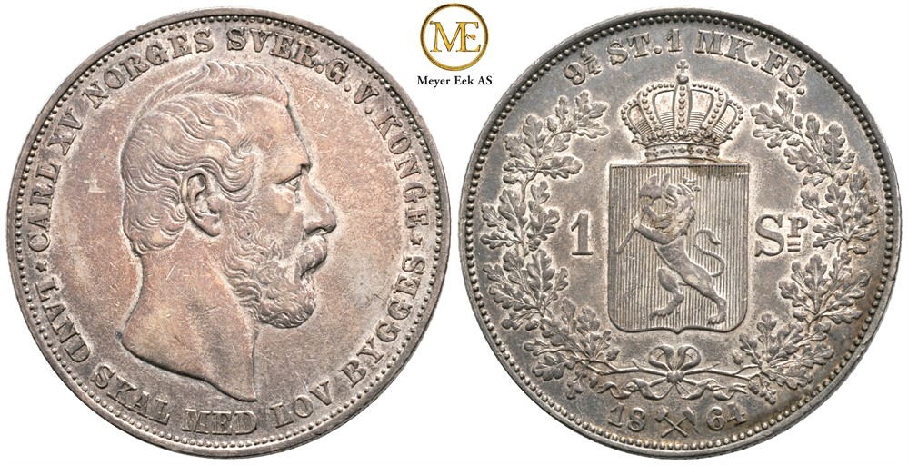 Speciedaler 1864 Carl XV. Kv.01