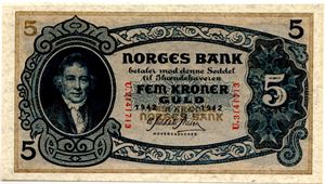 5 kroner 1942 U Ex. OMG 6.5.13 Kv.0