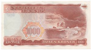 1000 kroner 1986 D.9143766. Kv.1+