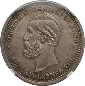 2 kroner 1890 Oscar II. Kv.0