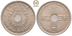 1 krone 1927 Haakon VII. Kv.0