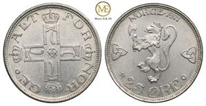 25 øre 1911 Haakon VII. Kv.0