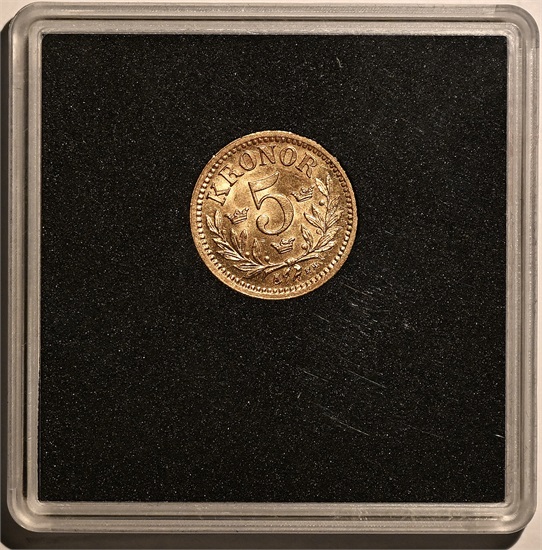 Sverige 5 kroner 1886 kv. 0/01