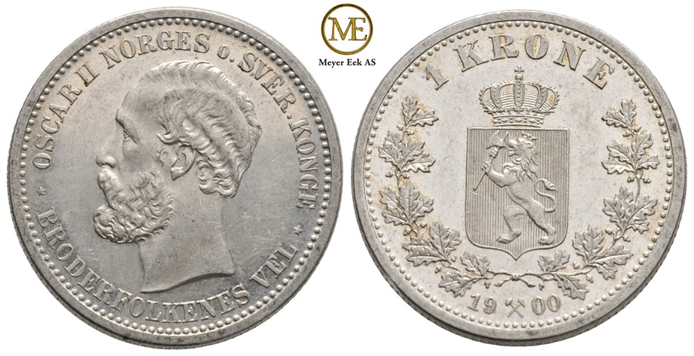 1 krone 1900 Oscar II. Kv.0