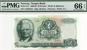 50 kroner 1966 A.4386454. 66 EPQ