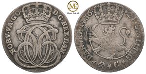24 skilling 1736 Christian VI. Kv.1