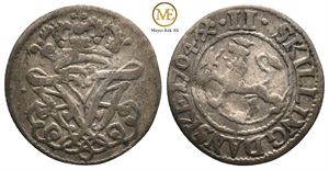 2 skilling 1704 Frederik IV. Variant. Kv.1/1+