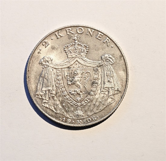 Norge 2 kroner 1906 kv. 0/01