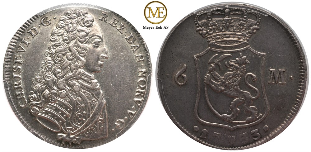 Reisedaler 1733 Christian VI. Kv.01