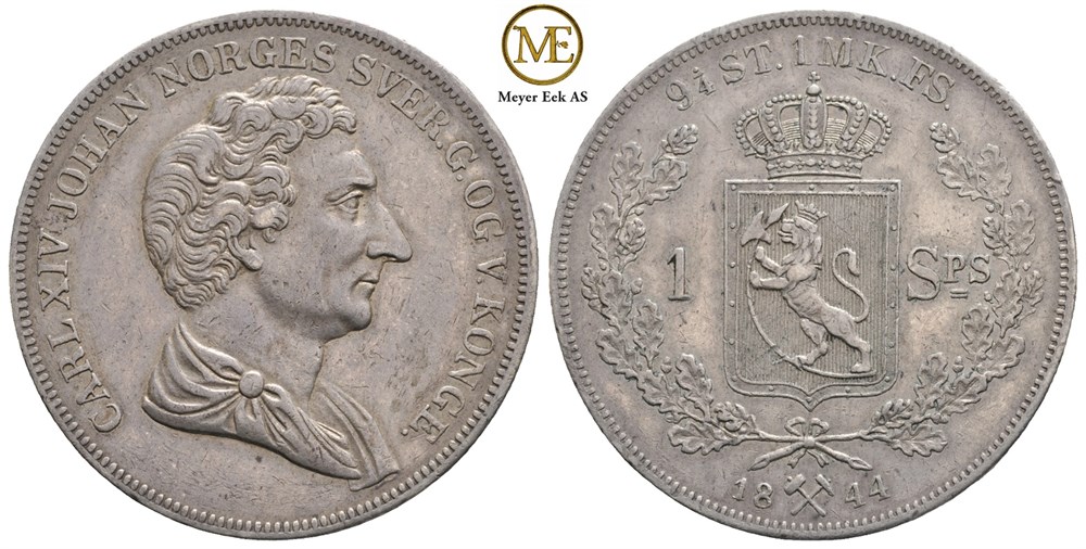 Speciedaler 1844 Carl XIV Johan. Kv.1+/01
