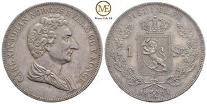 Speciedaler 1844 Carl XIV Johan. Kv.1+/01