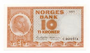 10 kroner 1971 C