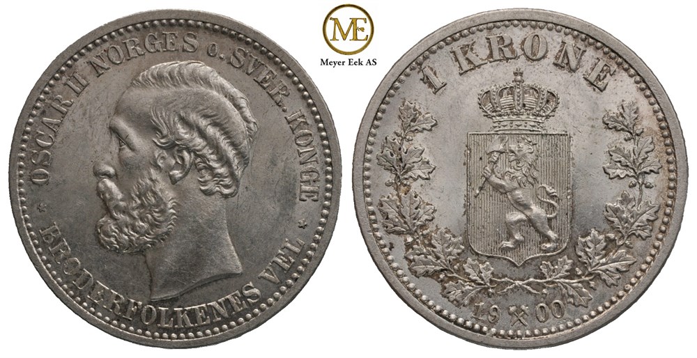 1 krone 1900 Oscar II. Kv.0