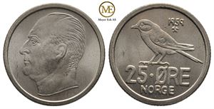 25 øre 1959 Olav V. Kv.0