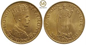 20 kroner 1910 Haakon VII. Kv.0/01