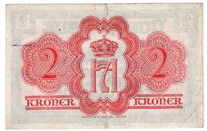 2 kroner 1942 London utg. A.648922. Kv.1+