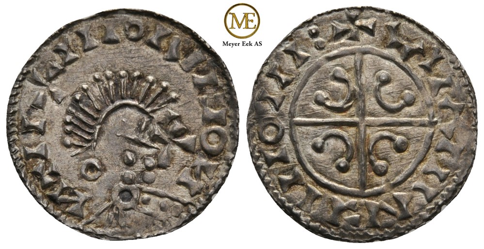 Penning Knut den mektige (1016-1035) Ørbæk, Danmark. Kv.01