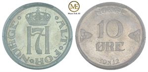 10 øre 1912 Haakon VII. Kv.0