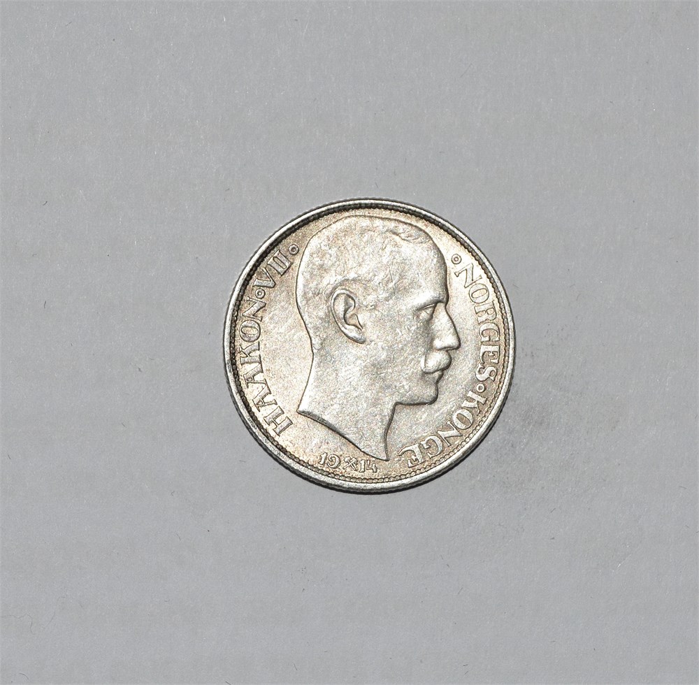 Norge 1 krone 1914 kv. 1+