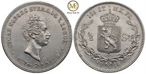 1/2 speciedaler 1846 Oscar I. Kv.0/01