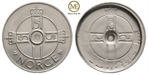 1 krone med Feilpreg