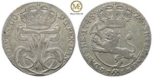 24 Skilling 1748 Frederik V. Kv.1+